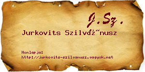 Jurkovits Szilvánusz névjegykártya